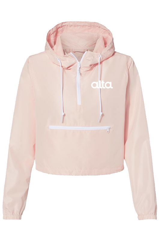 Womens Pullover Crop Windbreaker
